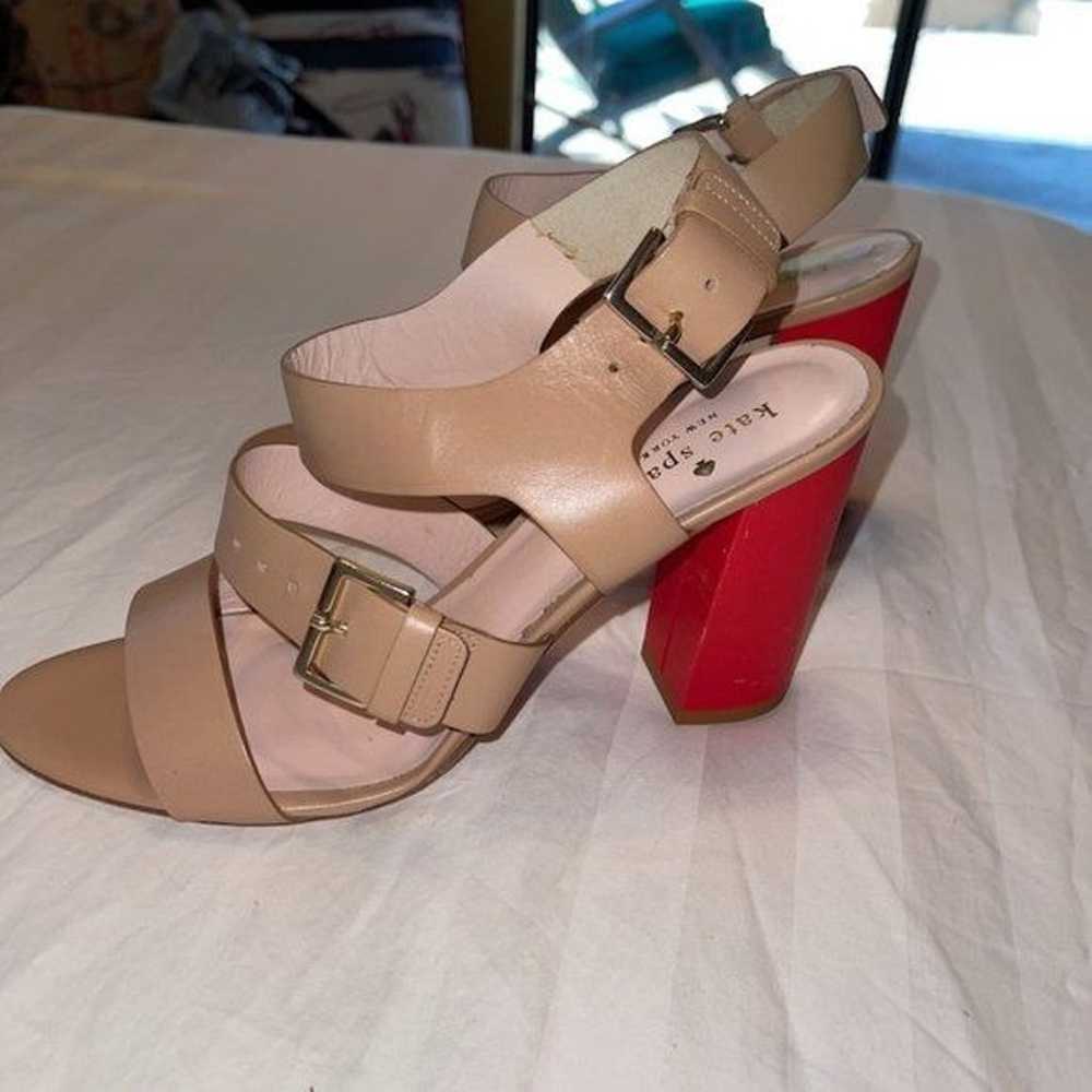 Kate Spade Ibarra Nude Block heels size 9 - image 2