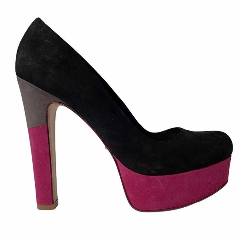 SCHUTZ ‘Corrine’ Suede Colorblock Heels - image 11