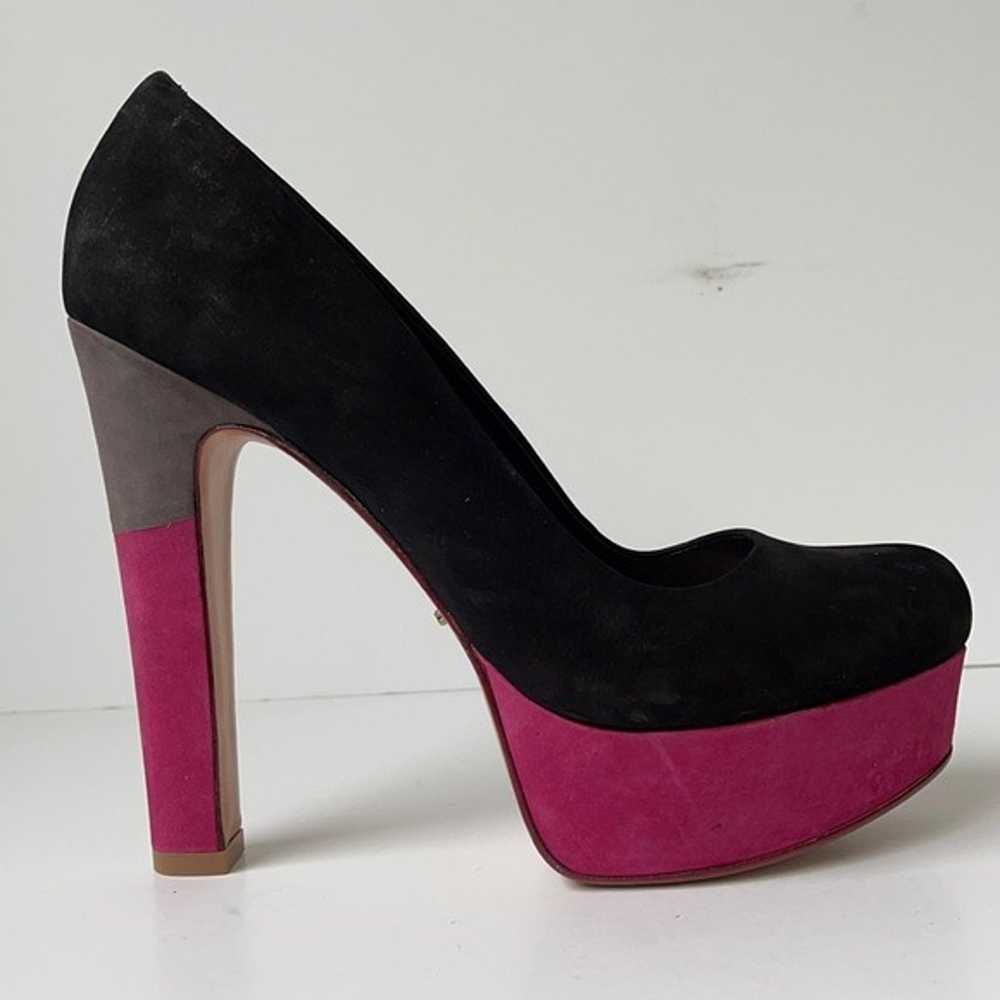 SCHUTZ ‘Corrine’ Suede Colorblock Heels - image 2