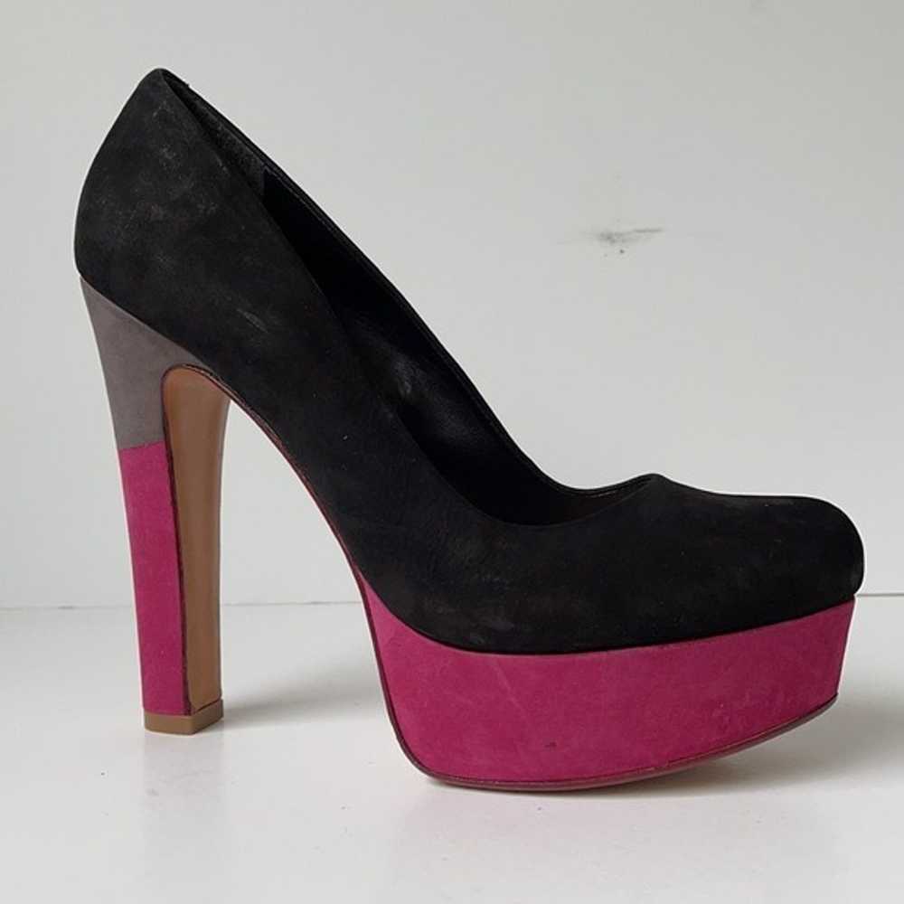 SCHUTZ ‘Corrine’ Suede Colorblock Heels - image 3