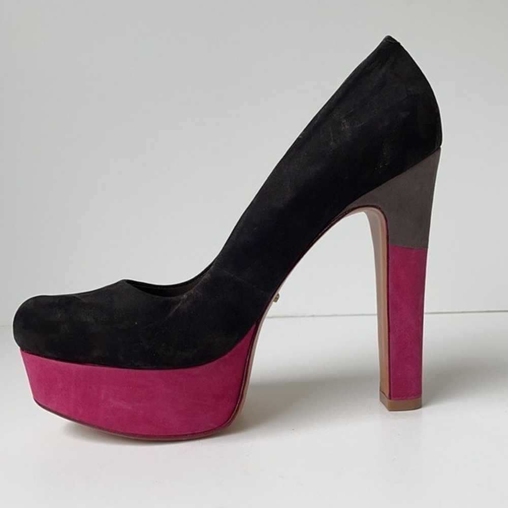 SCHUTZ ‘Corrine’ Suede Colorblock Heels - image 4