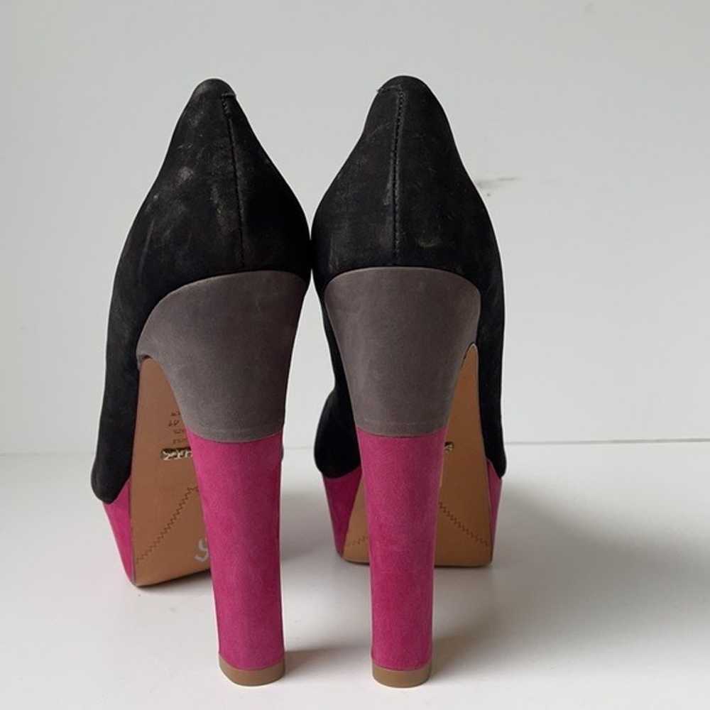 SCHUTZ ‘Corrine’ Suede Colorblock Heels - image 7