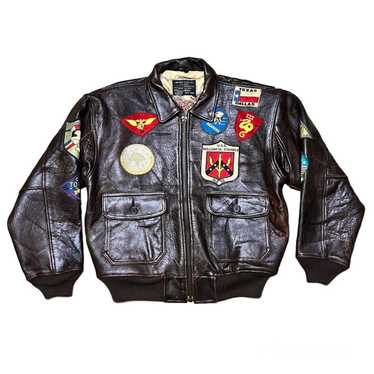 Avirex × Leather Jacket × Vintage Vintage Avirex … - image 1
