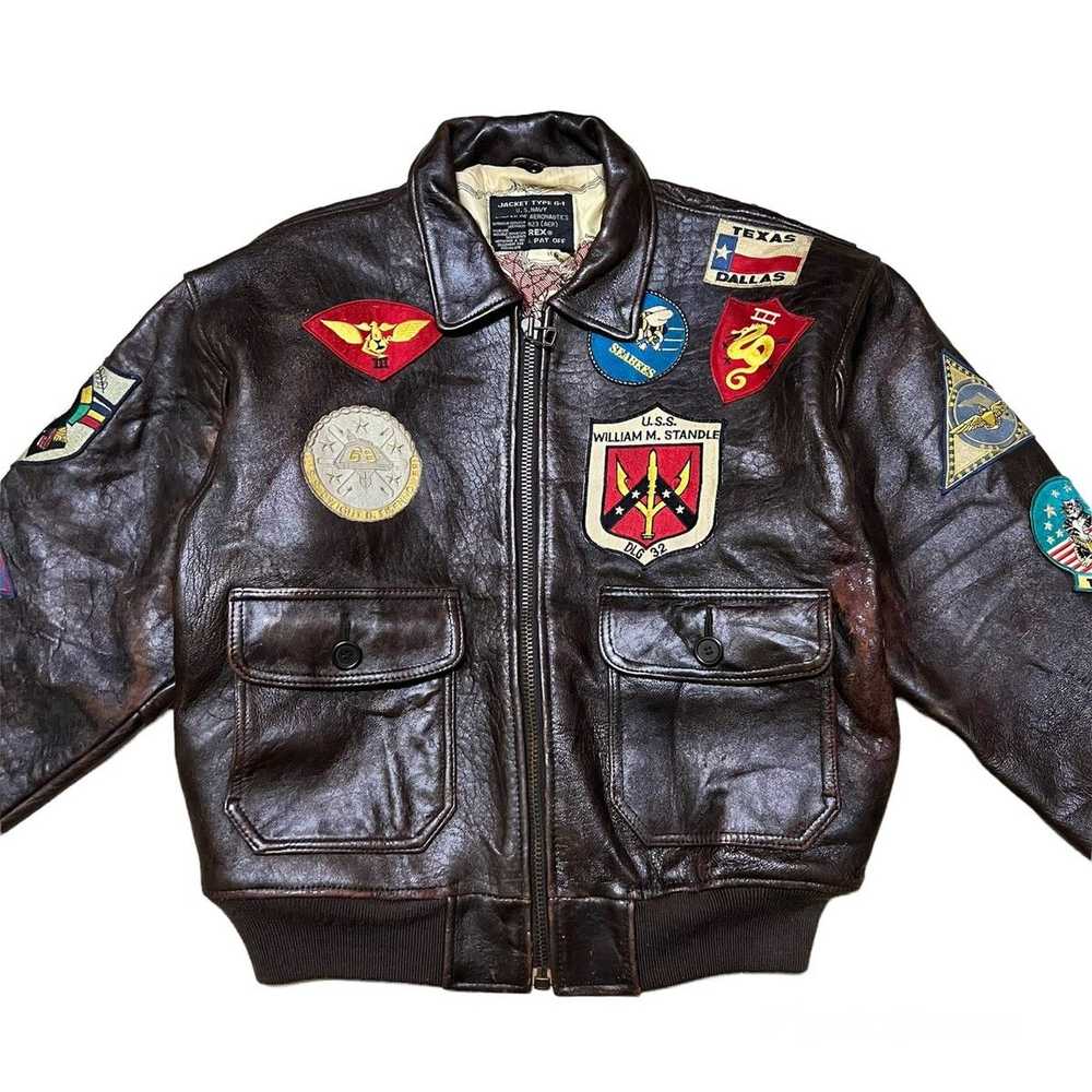 Avirex × Leather Jacket × Vintage Vintage Avirex … - image 3