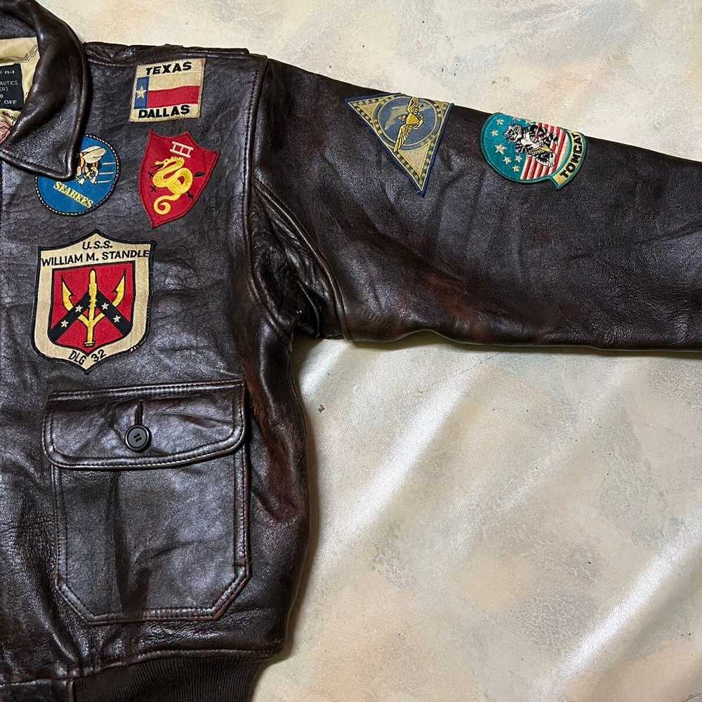 Avirex × Leather Jacket × Vintage Vintage Avirex … - image 4