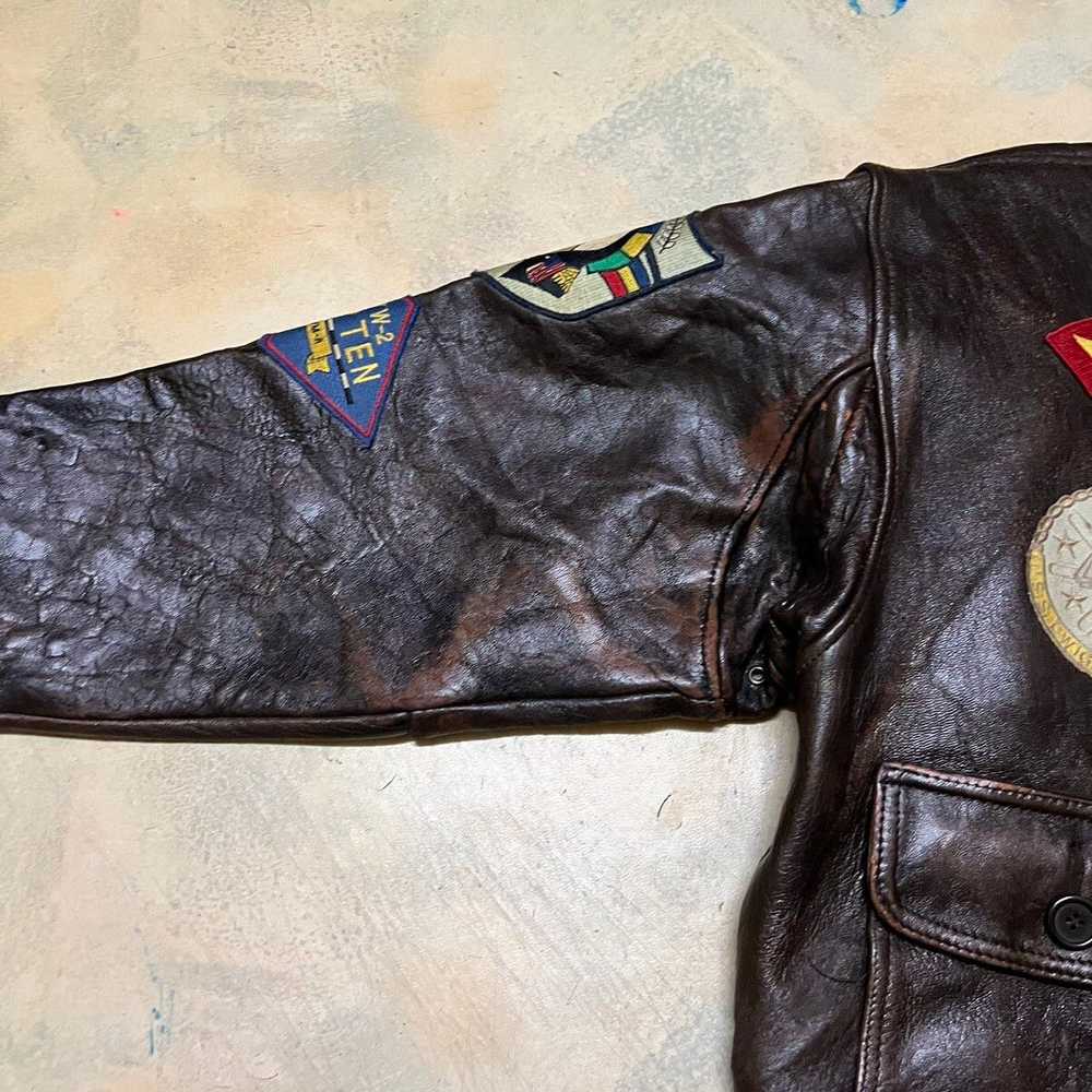 Avirex × Leather Jacket × Vintage Vintage Avirex … - image 6