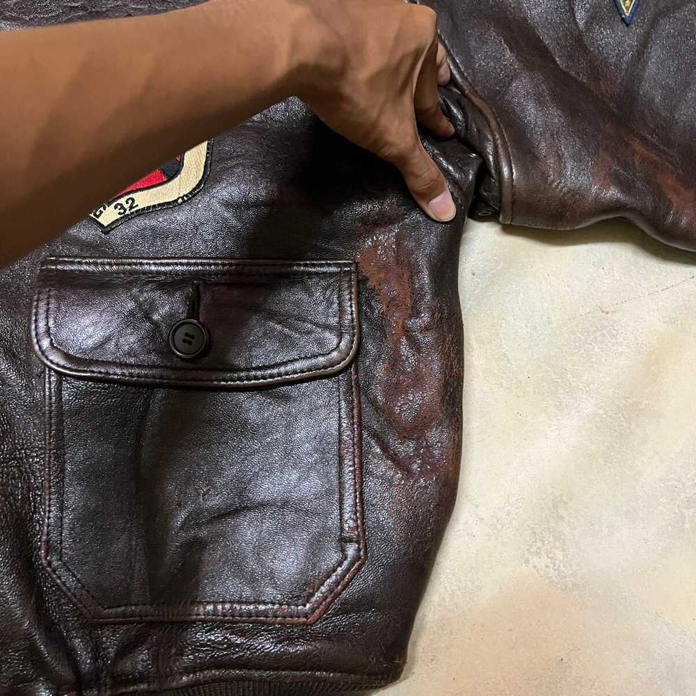 Avirex × Leather Jacket × Vintage Vintage Avirex … - image 7