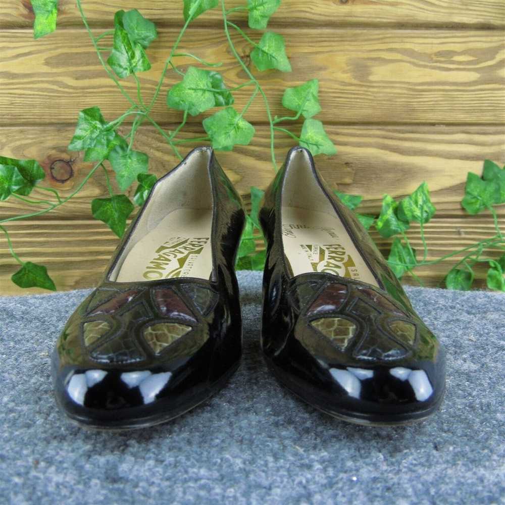 Salvatore Ferragamo Women Pump Heel Shoes Black P… - image 2