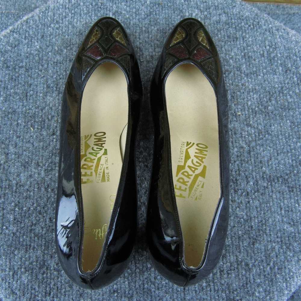 Salvatore Ferragamo Women Pump Heel Shoes Black P… - image 7