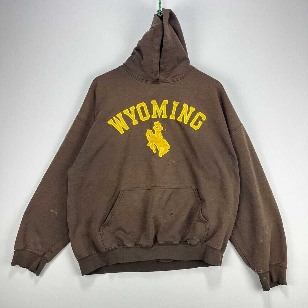 Vintage Vintage 90s Faded Brown Wyoming College H… - image 1