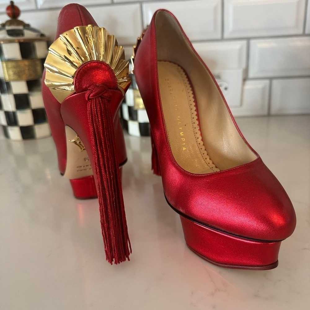 Charlotte Olympia red tassel heels - image 1