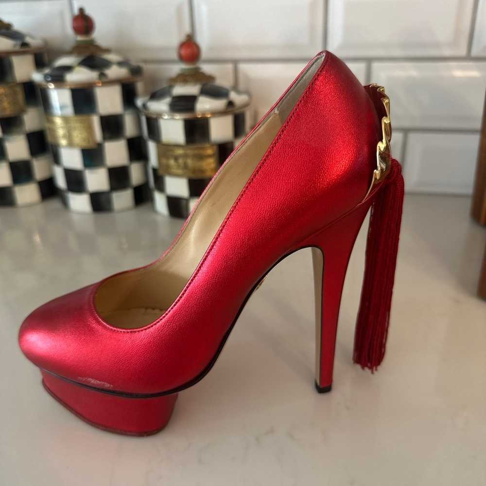 Charlotte Olympia red tassel heels - image 3