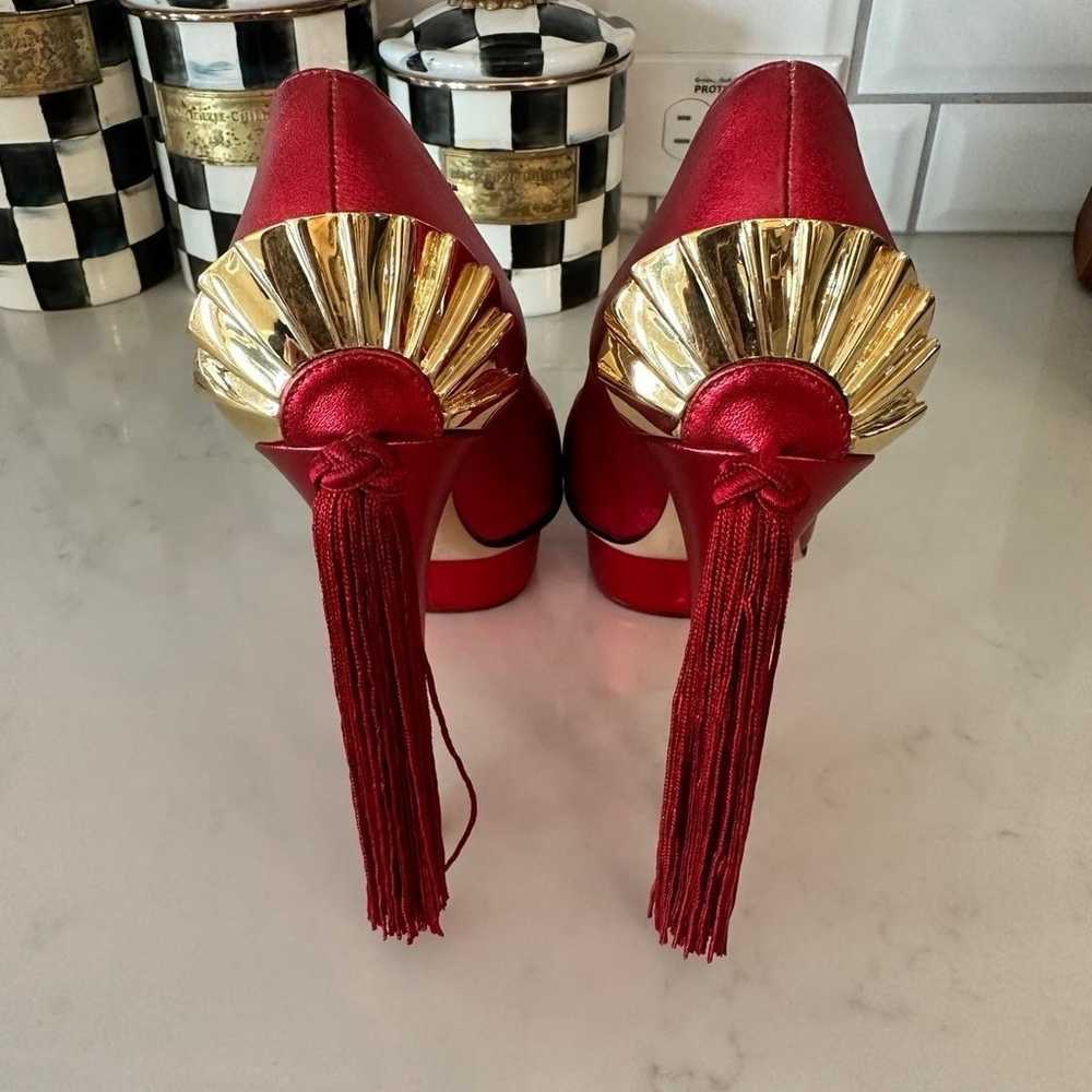Charlotte Olympia red tassel heels - image 4