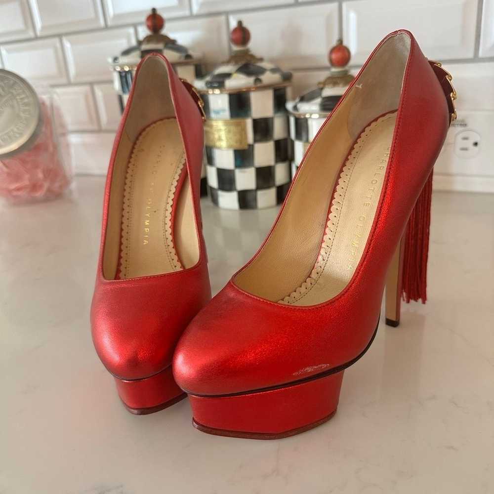 Charlotte Olympia red tassel heels - image 5