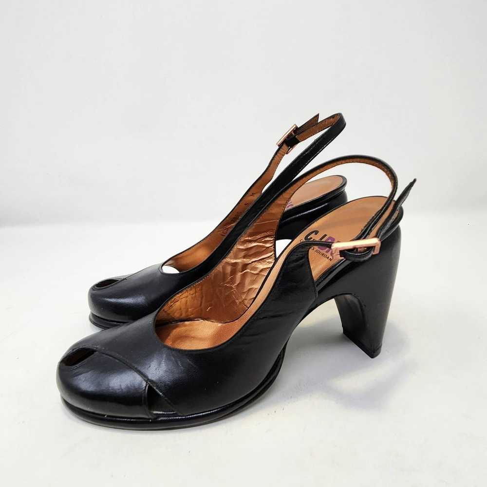 Charles Jourdan Black All Leather Pumps Heels  Sl… - image 4