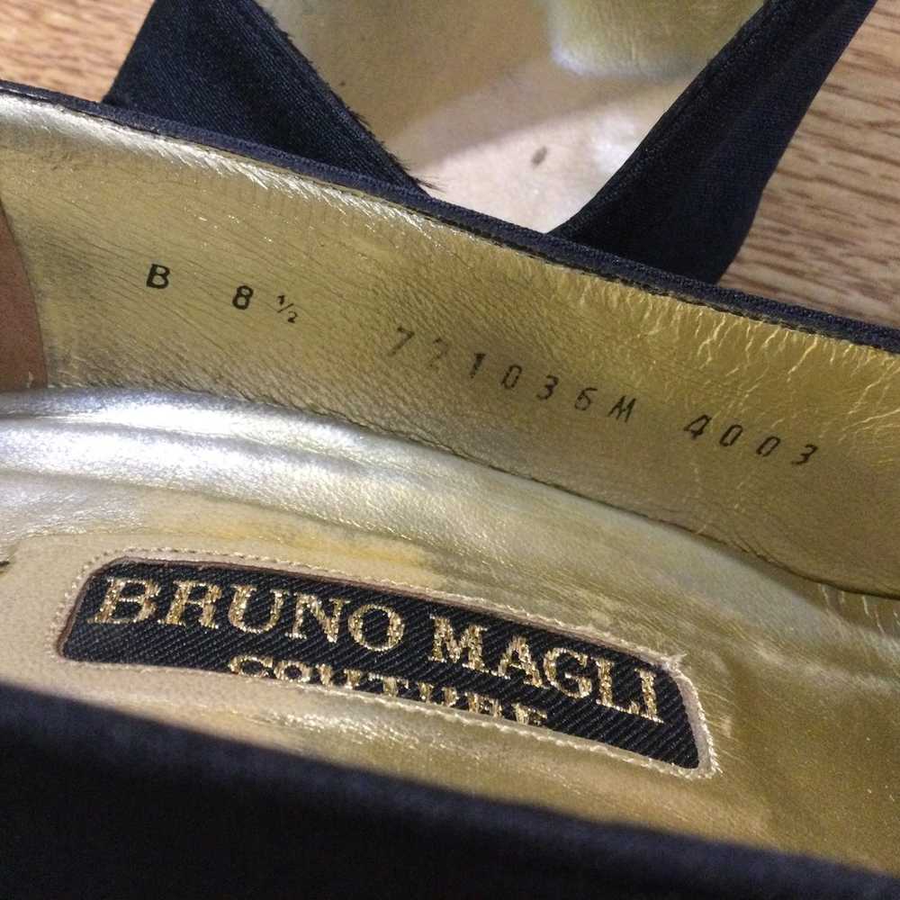 Bruno Magli Couture Black Satin/Canvas Cap Toe Pu… - image 2