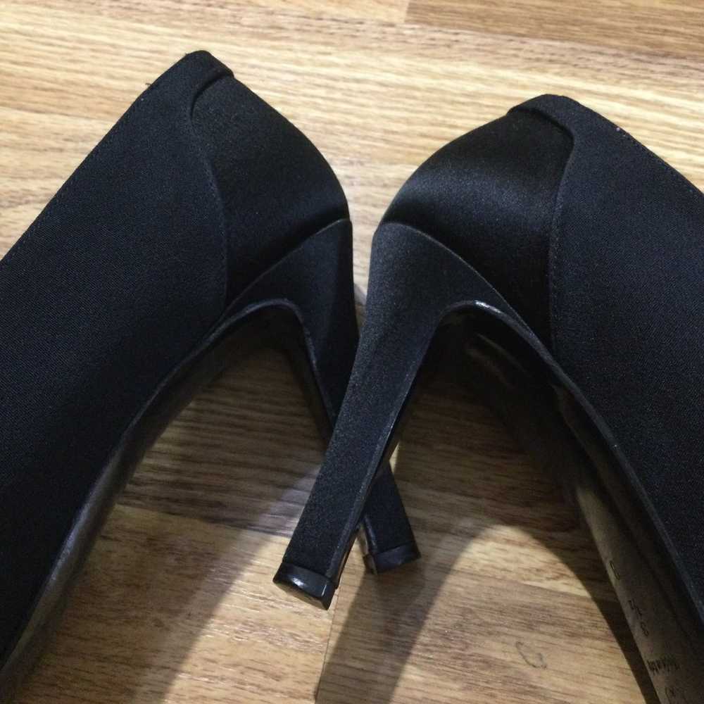 Bruno Magli Couture Black Satin/Canvas Cap Toe Pu… - image 7