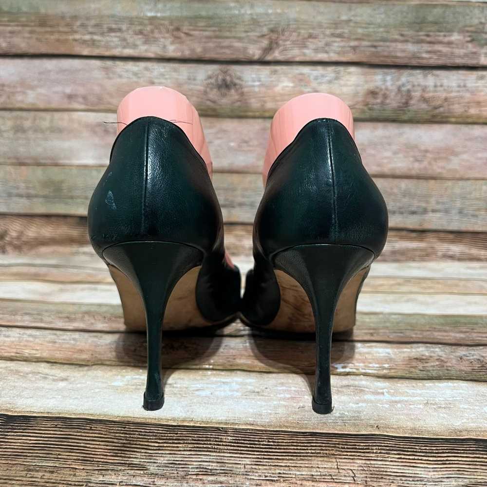 Manolo Blahnik Green Leathers Heels - image 2