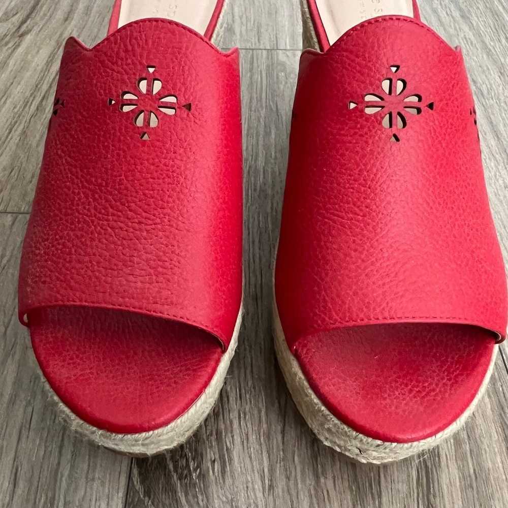 Kate Spade Tia Bright Cherry Wedge Espadrille - image 2