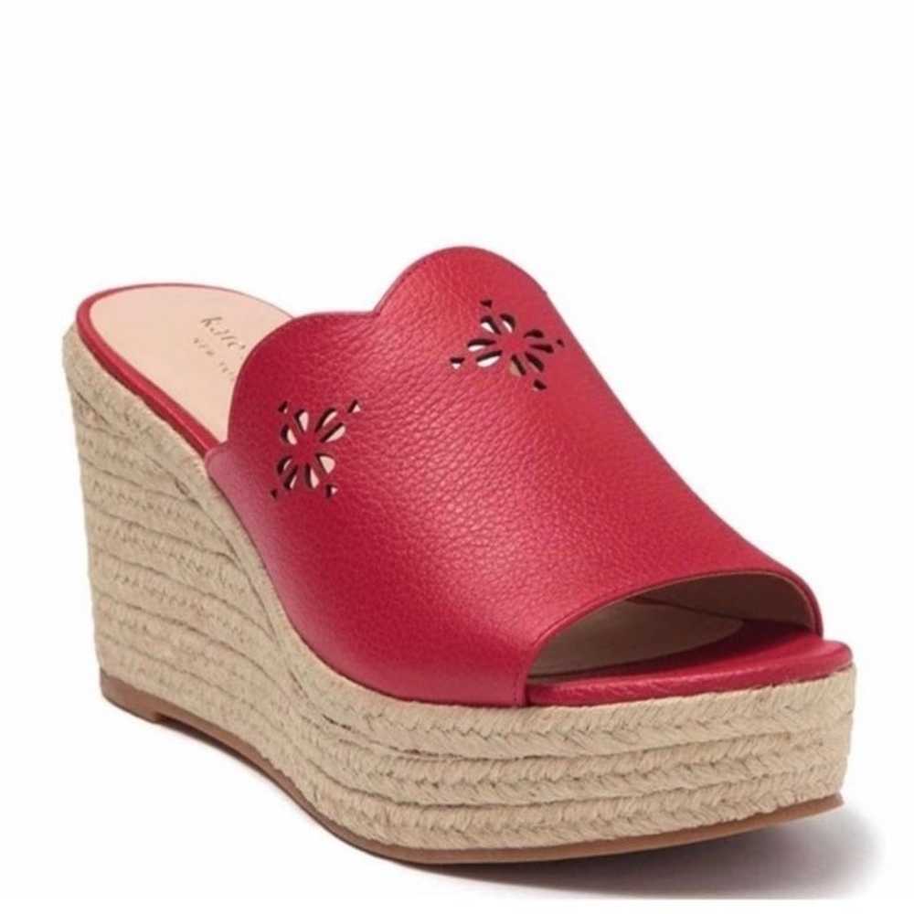 Kate Spade Tia Bright Cherry Wedge Espadrille - image 5