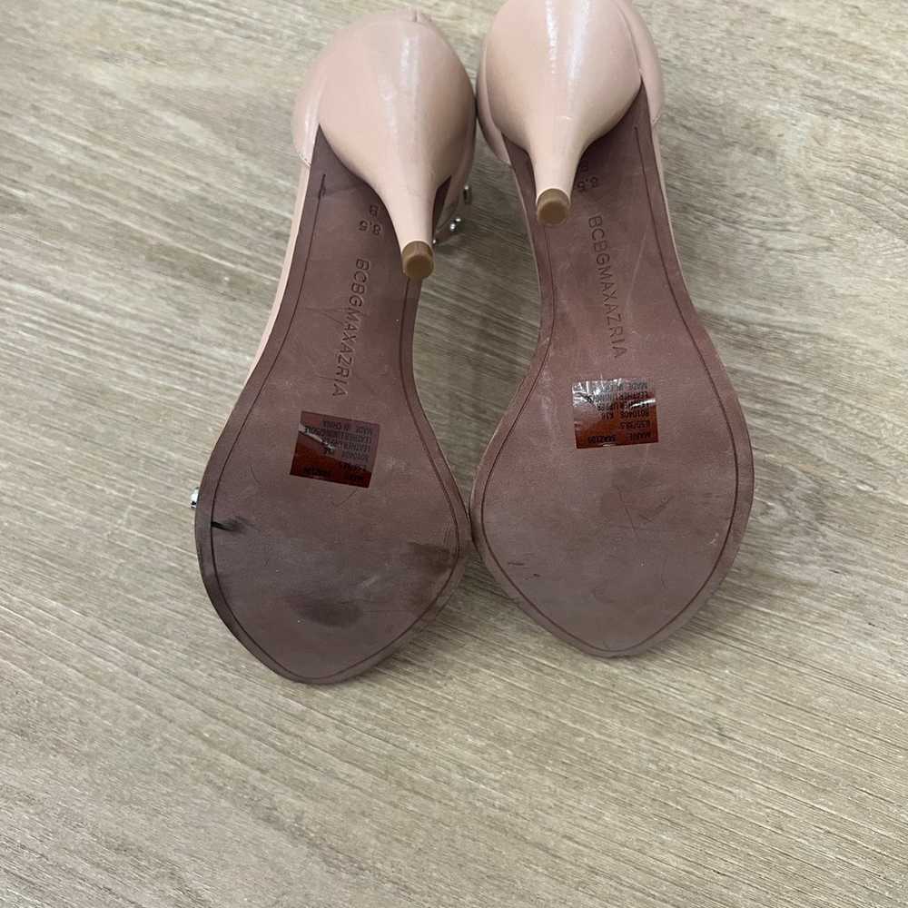 Bcbgmaxazaria nude studded Marie sandals size 8.5 - image 9