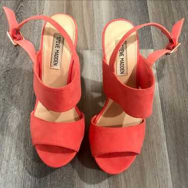 Steve Madden Dulcee orange Platform Sandals - image 1