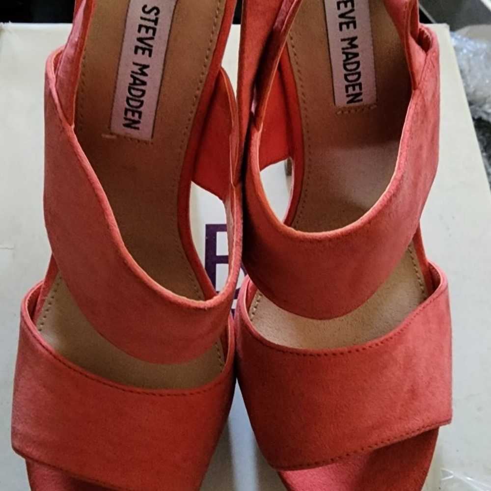 Steve Madden Dulcee orange Platform Sandals - image 3