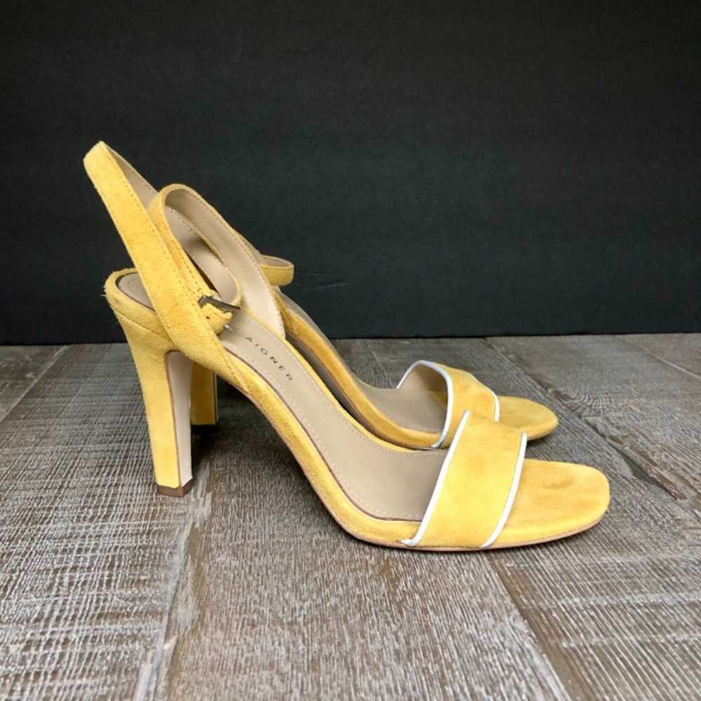 ETIENNE AIGNER women's HEELS MARTINI mustard sued… - image 4