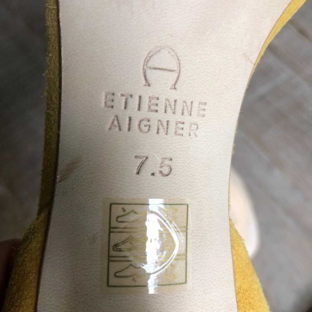 ETIENNE AIGNER women's HEELS MARTINI mustard sued… - image 7