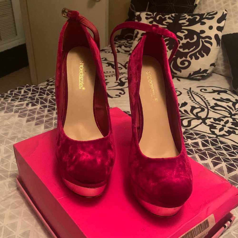 heels size 10 suede shoedazzle - image 1