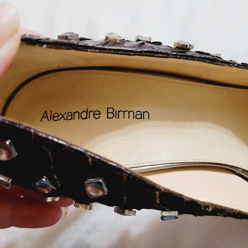 Alexandre Birman studded snakeskin platform peep … - image 9