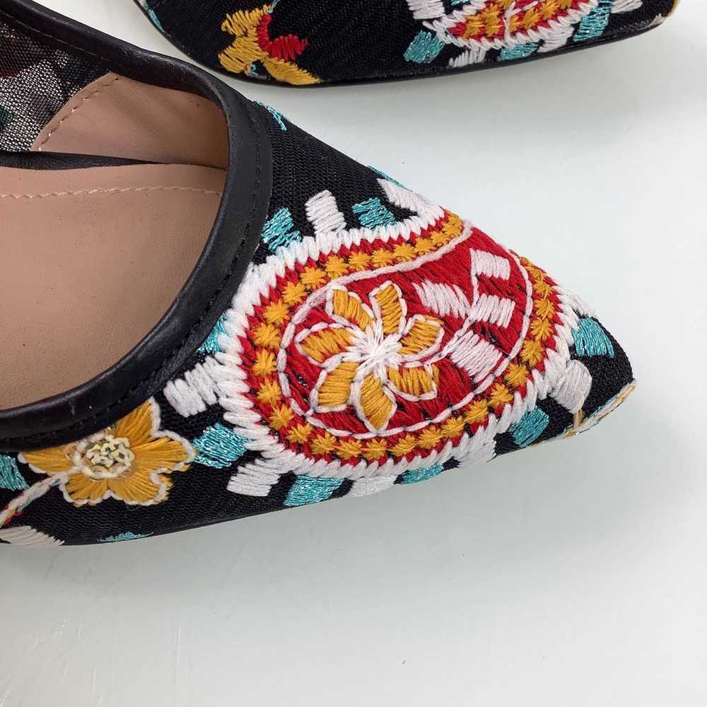 Neiman Marcus Prestige Embroidered Mesh Stiletto … - image 4