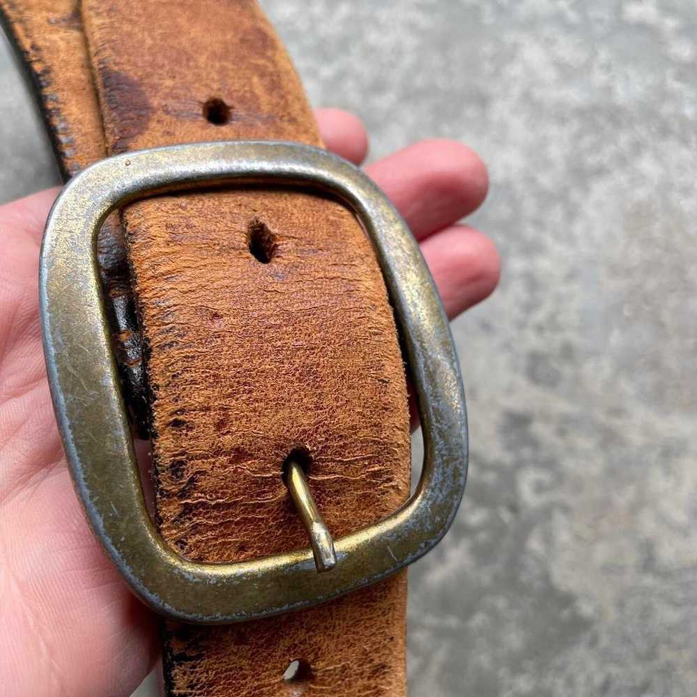 Vintage vintage tooled leather belt - image 6