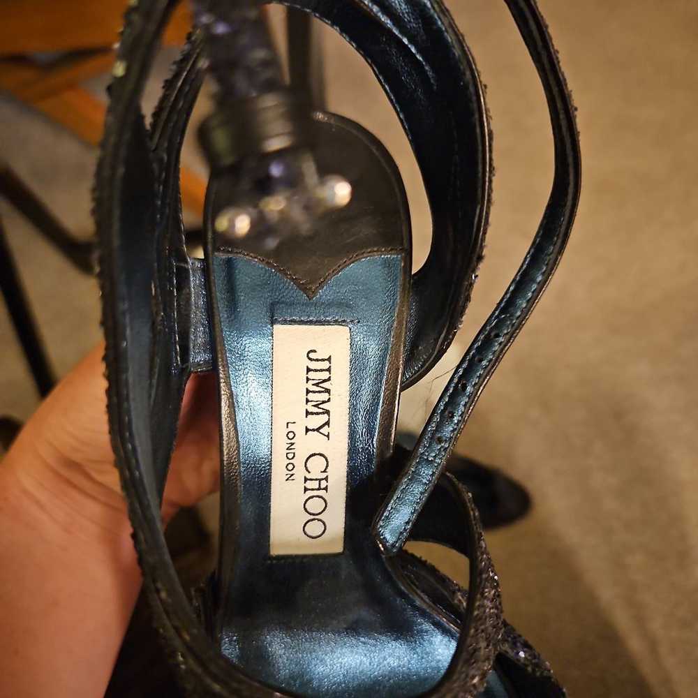 Jimmy Choo Sparkly Black Heels size 5.5, 36.5 - image 3