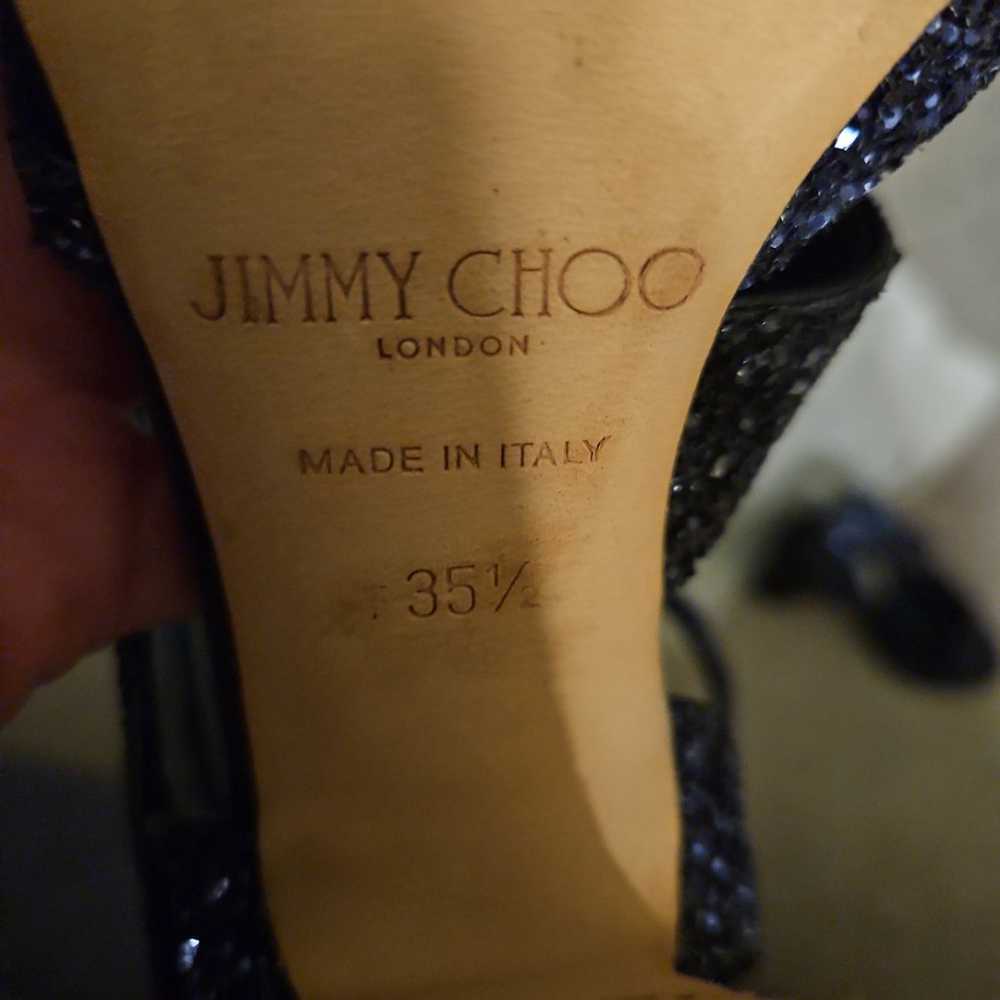 Jimmy Choo Sparkly Black Heels size 5.5, 36.5 - image 5