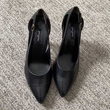 Paul green black soft leather shoes heels