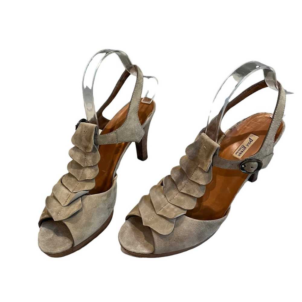 Paul Green Lava T-strap Taupe Suede Ruffle Platfo… - image 12