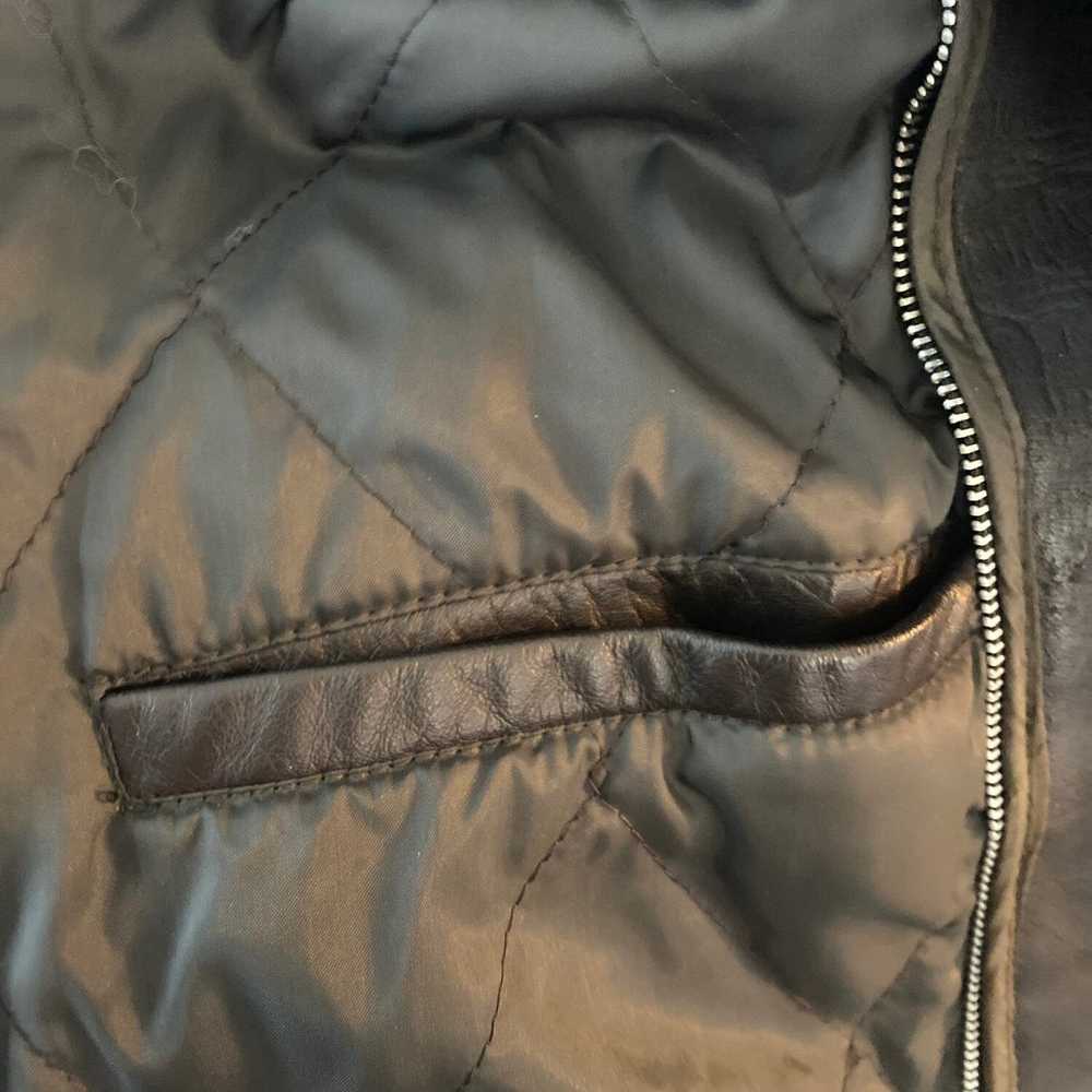 Members Only Members Only Leather Jacket Full Zip… - image 11