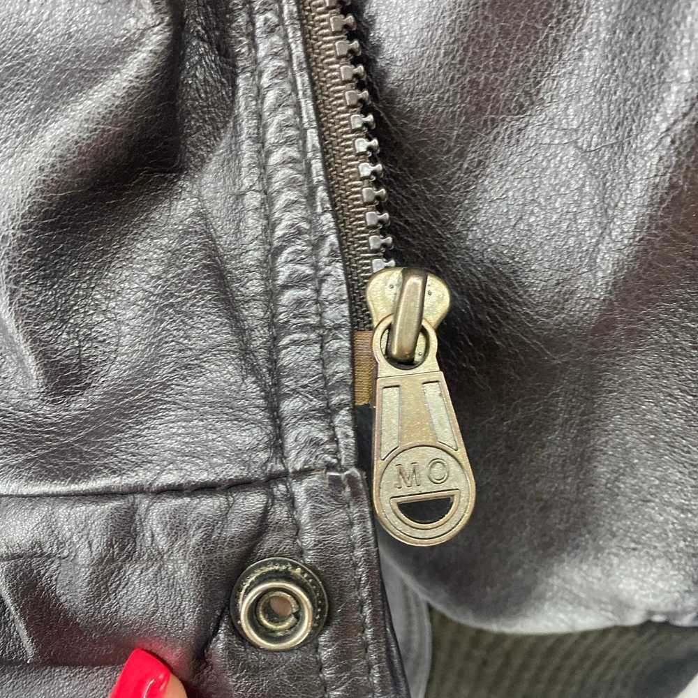 Members Only Members Only Leather Jacket Full Zip… - image 6