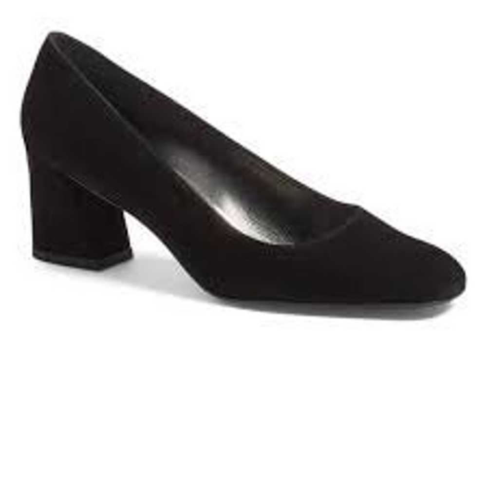 NEW $450~STUART WEITZMAN~Black Suede Marymid Angl… - image 12