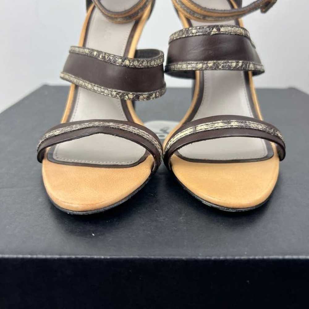 Jason Wu Brown leather strappy pump sandals Made … - image 4