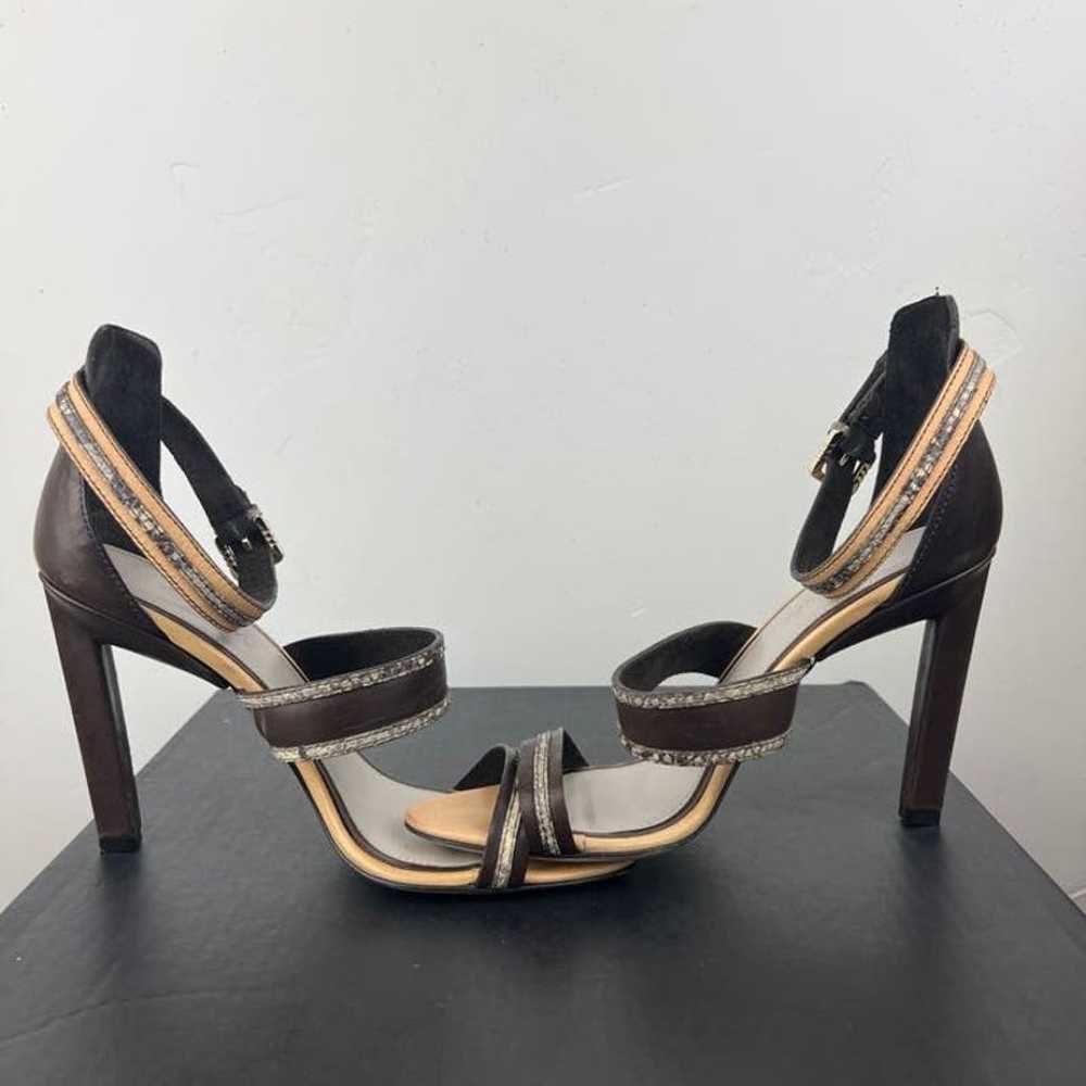 Jason Wu Brown leather strappy pump sandals Made … - image 6