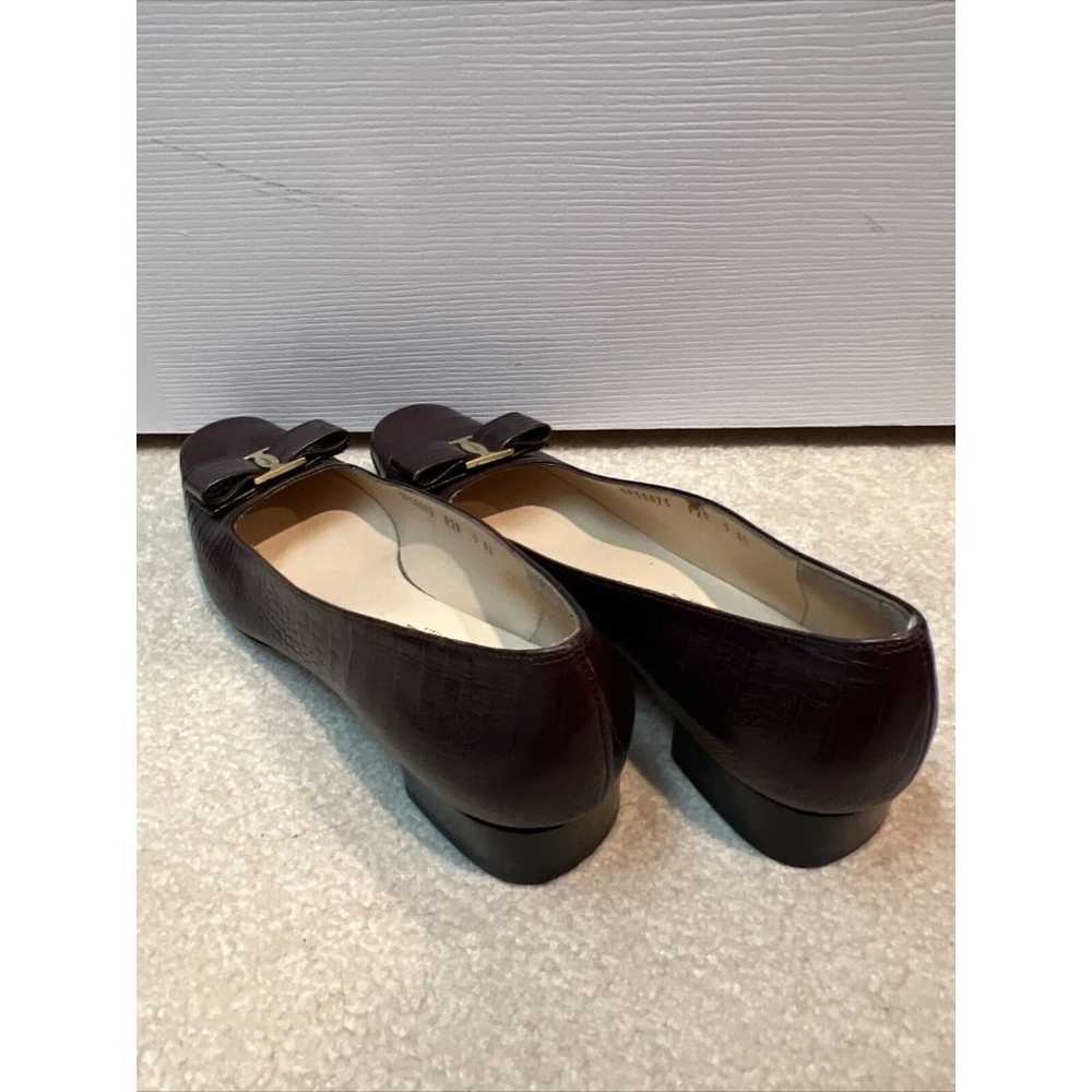 Salvatore Ferragamo low heel Brown Shoes Croc Pri… - image 2
