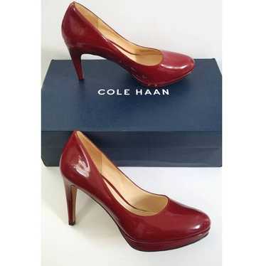 COLE HAAN Chelsea Patent Leather Platform Red Pum… - image 1