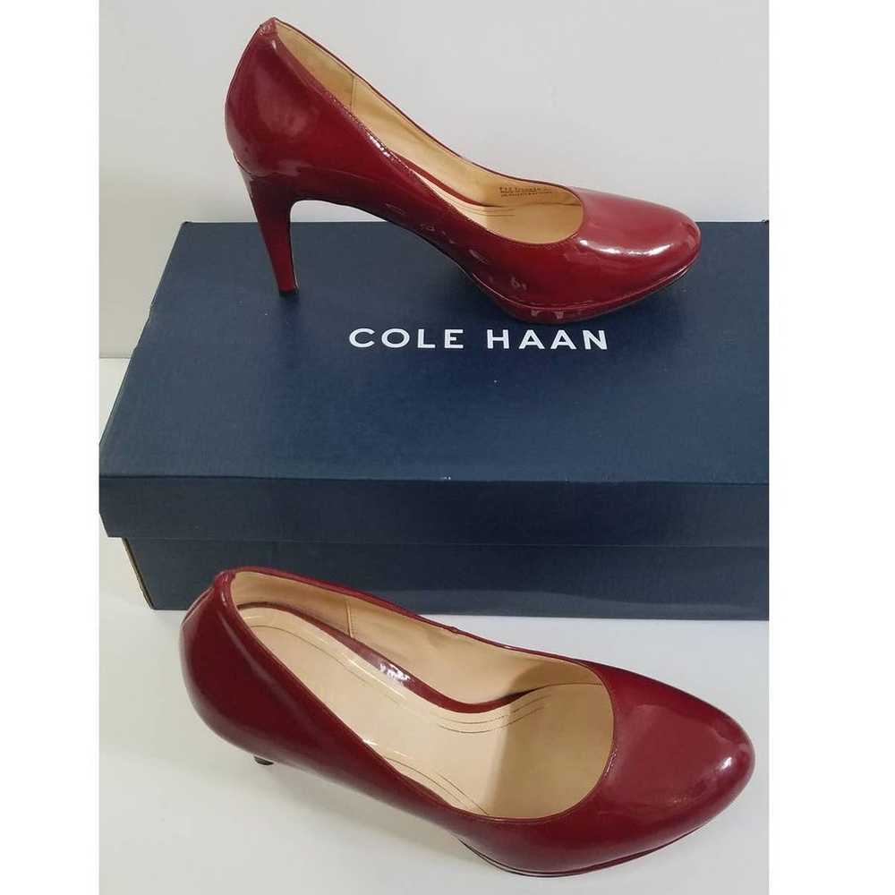 COLE HAAN Chelsea Patent Leather Platform Red Pum… - image 3