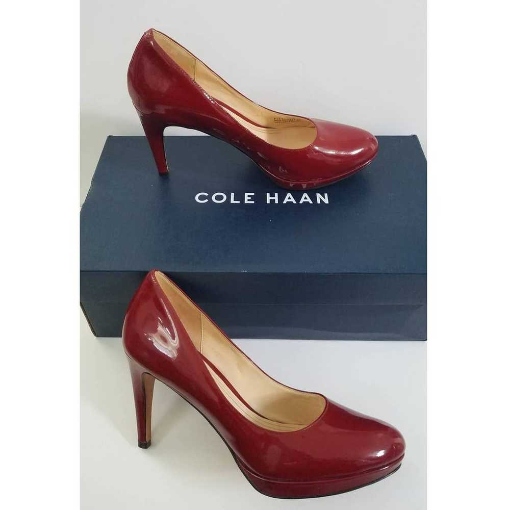 COLE HAAN Chelsea Patent Leather Platform Red Pum… - image 9