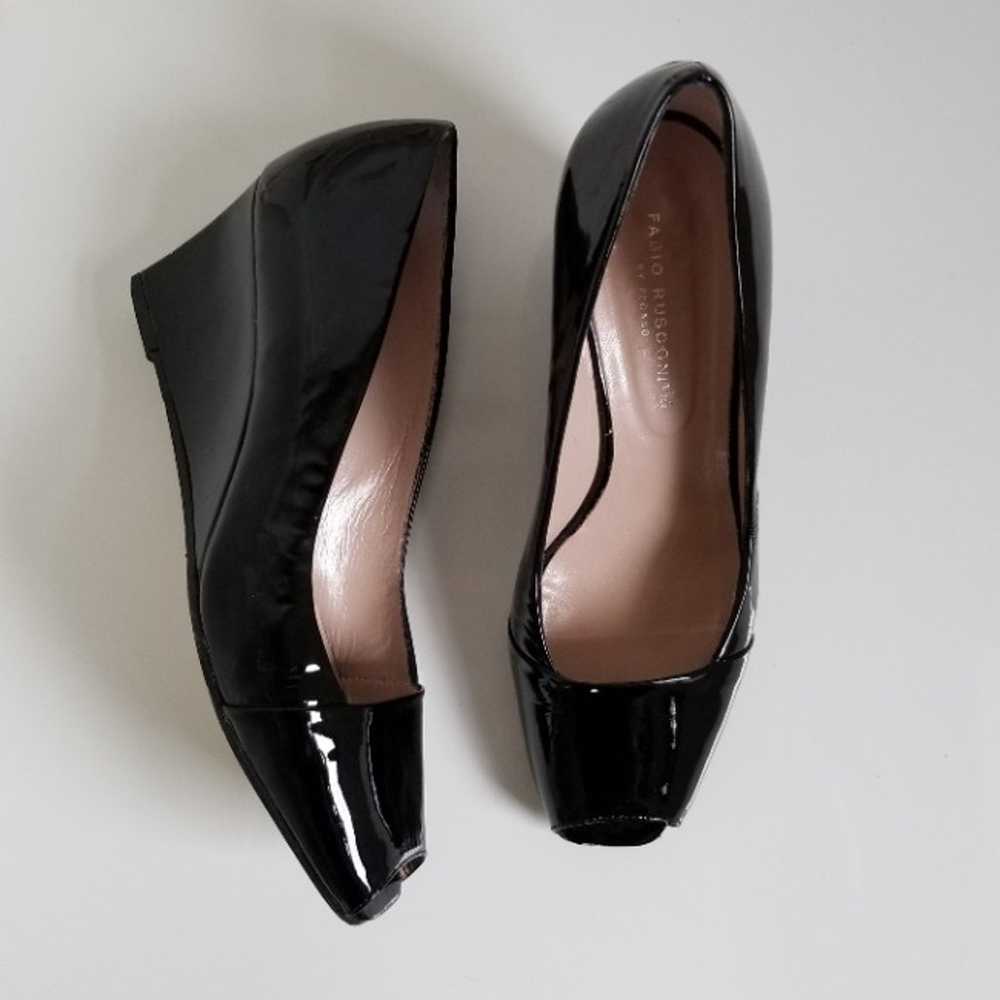 Fabio Rusconi Black Patent Wedges - image 1