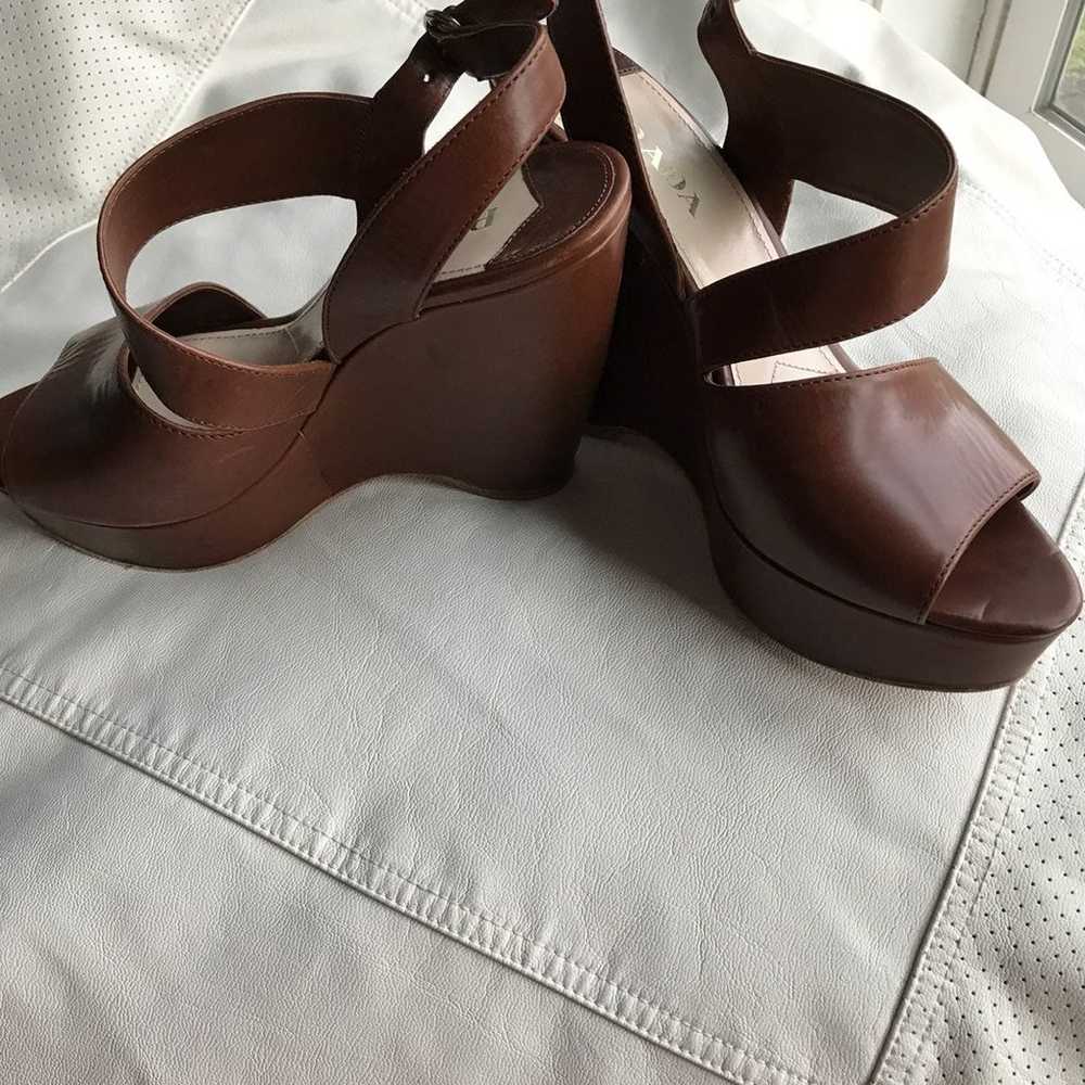 Prada Platform Wedge Sandals - image 3