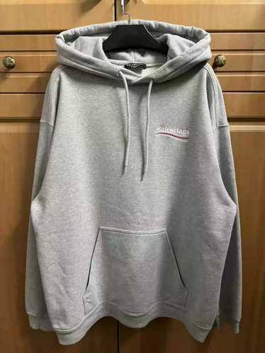 Balenciaga Balenciaga gray embroidered cola hoodie