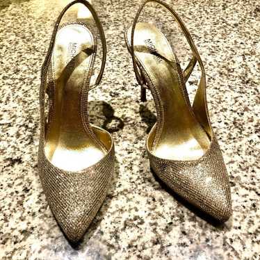 Michael Kors gold glittery sparkly heels